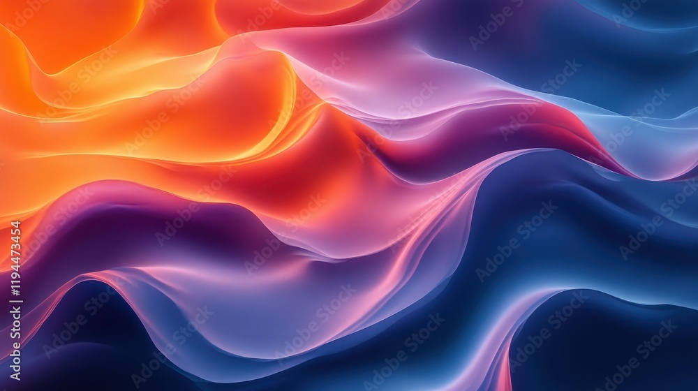 Obraz premium Colorful abstract waves of light in dynamic motion