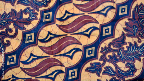 Classic sogan motif batik from Solo, Indonesia. photo