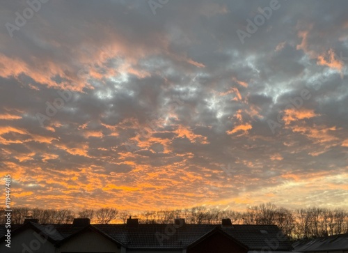 Obraz na płótnie fire in the sky w salonie