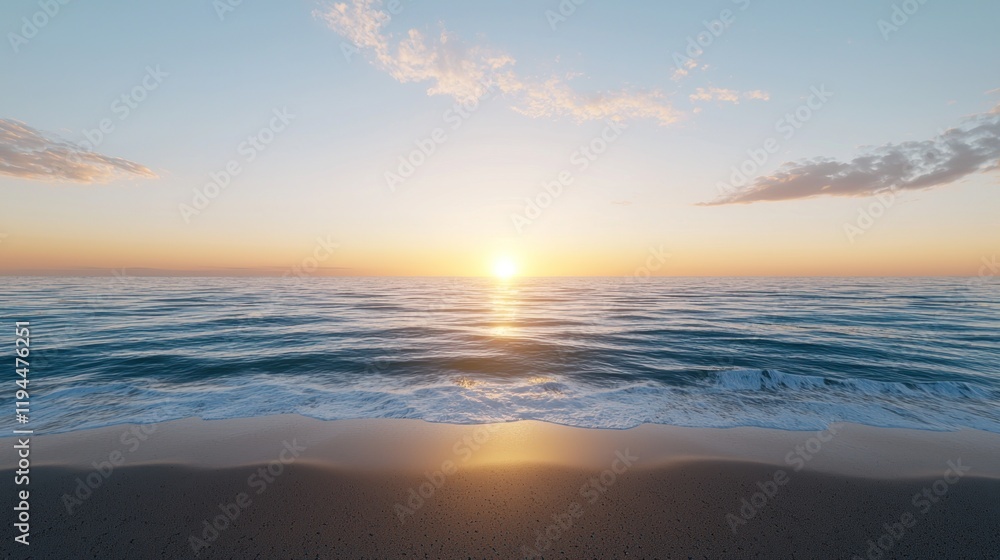 Fototapeta premium Peaceful ocean sunset