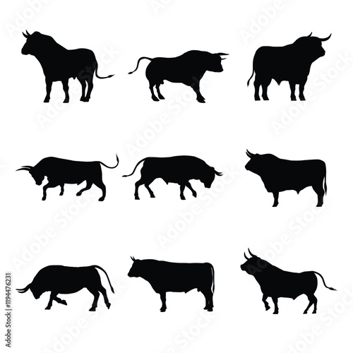 Silhouette of a bull