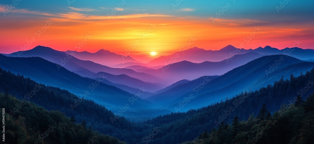 Fototapeta premium sunrise in the mountains