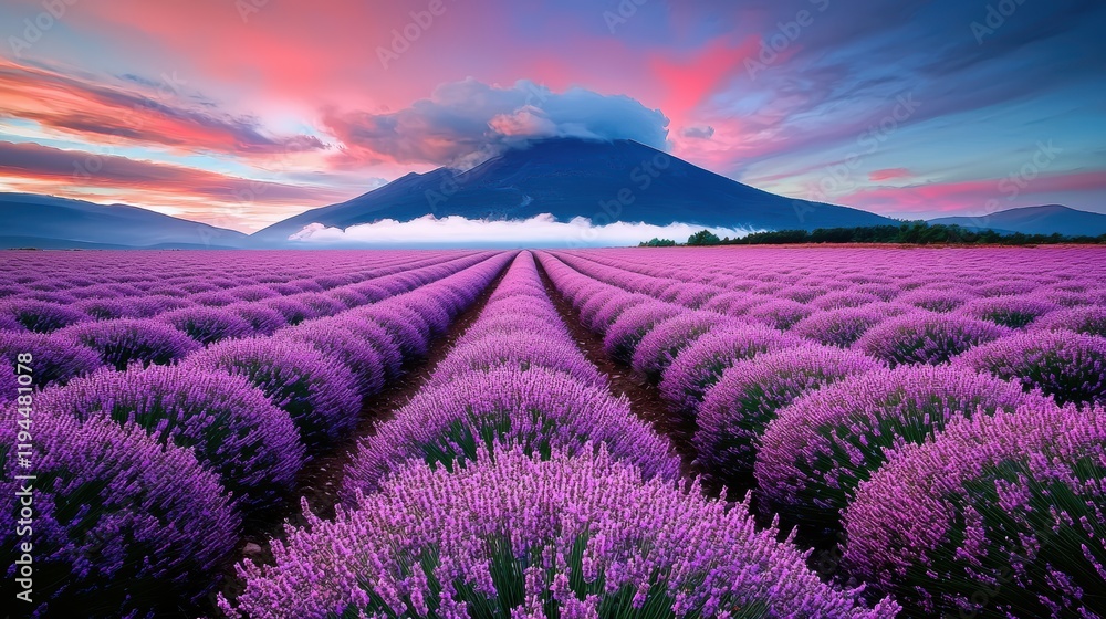 A sprawling field of lavender in full bloom, with rows of purple flowers stretching as far as the eye can see, creating a fragrant and colorful spectacle. A sprawling field of lavender in full bloom, with rows of purple flowers stretching as far as the eye can see, creating a fragrant and colorful spectacle.