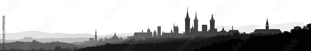 A minimalist silhouette of a city skyline against a gradient background, showcasing various architectural styles and structures. A minimalist silhouette of a city skyline against a gradient background, showcasing various architectural styles and structures.