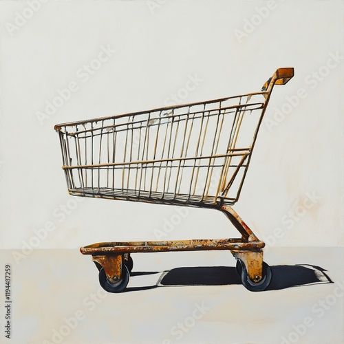 Rusty Shopping Cart: A Study in Still Life photo