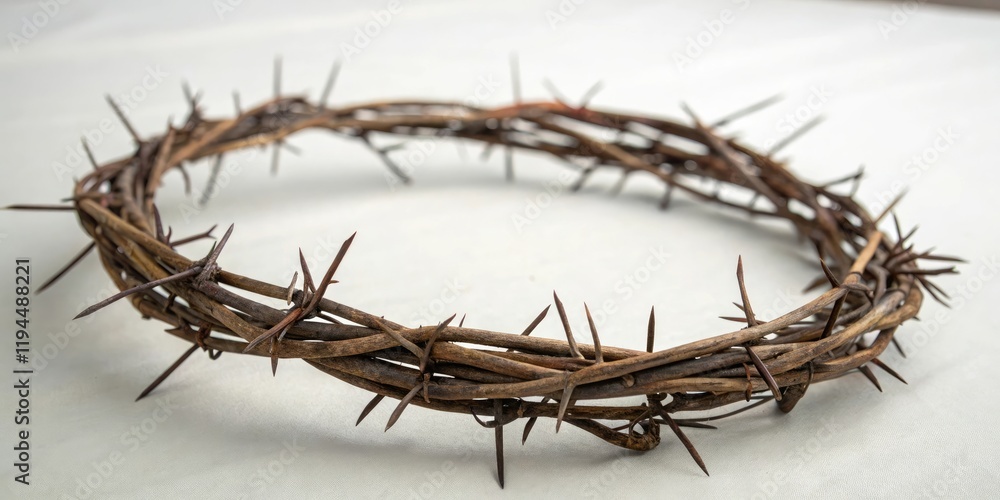 A crown of thorns or vines encircles its brow a symbol of its dark power and malevolent intent, night time, dark forest A crown of thorns or vines encircles its brow a symbol of its dark power and malevolent intent, night time, dark forest