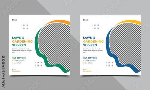 Lawn and Gardening service social media post design.