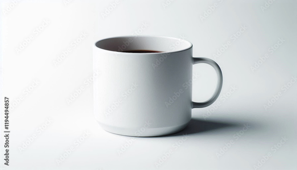 Fototapeta premium Ai generate white cup isolated on white background