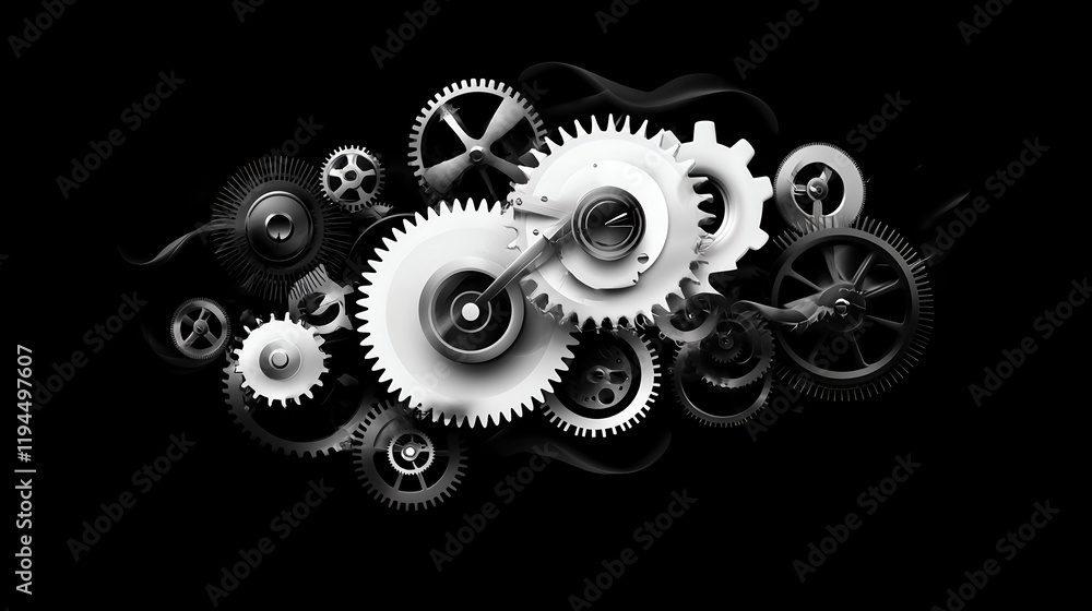 Interlocking Gears Abstract Background Interlocking Gears Abstract Background