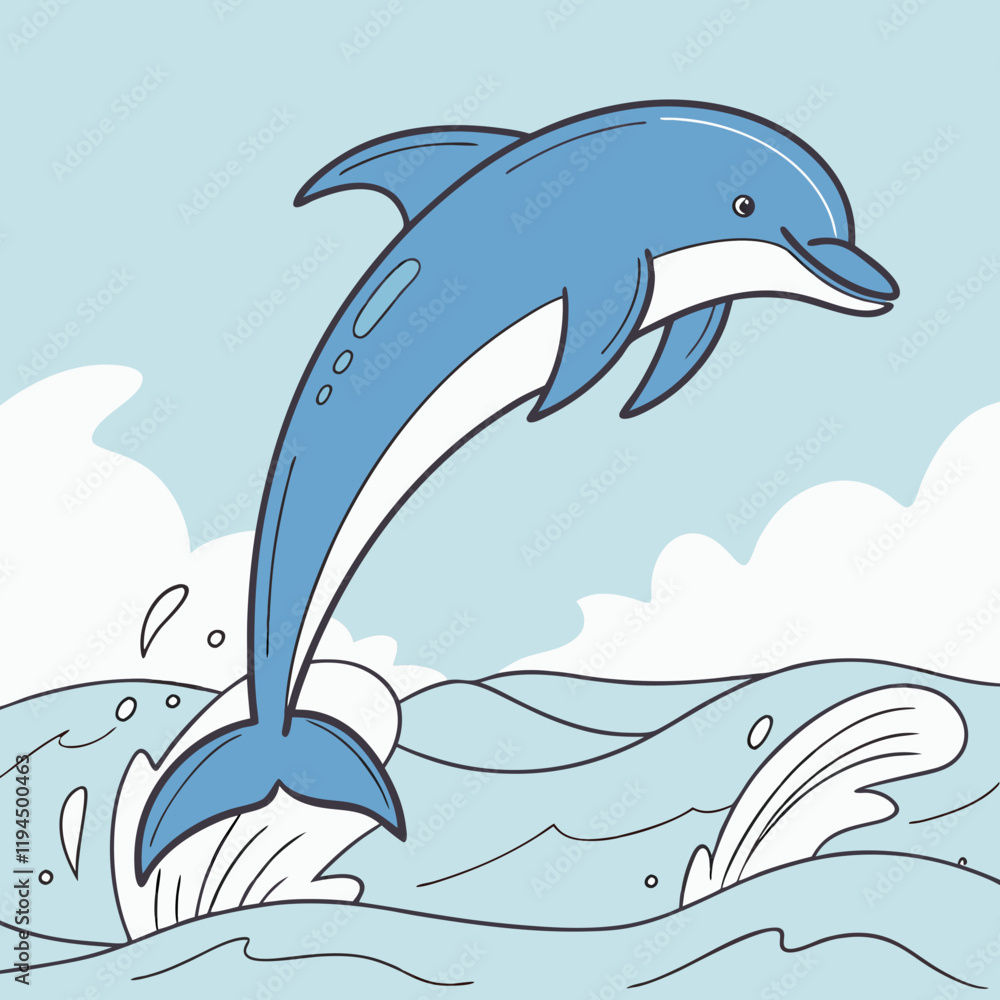 Fototapeta premium dolphin in the sea