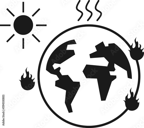 Global Warming Icon