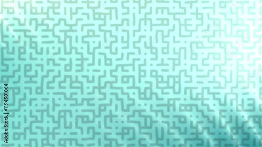 Abstract Teal Labyrinthine Pattern: A Digital Artwork Abstract Teal Labyrinthine Pattern: A Digital Artwork