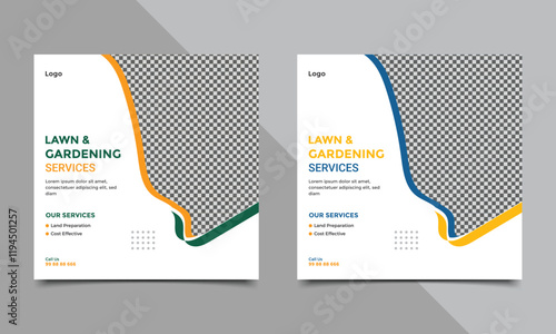 Lawn and Gardening service social media post design.