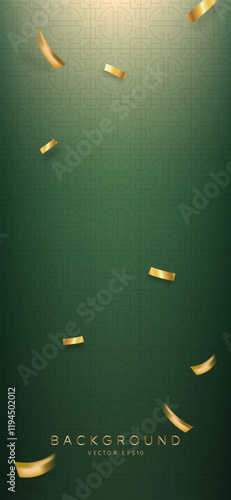 Gradient green room studio vertical 
background, botanical hue natural color concept, for product display