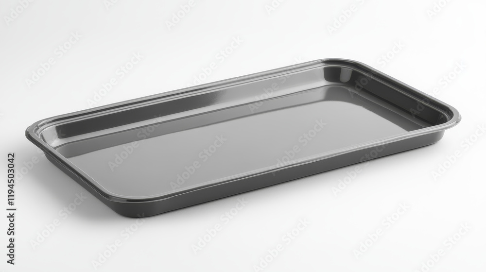 Plastic lunch tray from various angles of view. Realistic 3d mockup of grey rectangular smooth minimalist look with raised edges perfect for serving food or meals in cafe, cafeteria or school canteen. Plastic lunch tray from various angles of view. Realistic 3d mockup of grey rectangular smooth minimalist look with raised edges perfect for serving food or meals in cafe, cafeteria or school canteen.