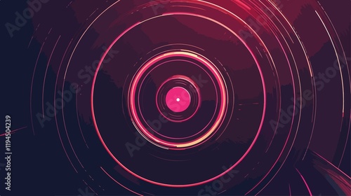 DJ Vinyl Record Isolated Flat Vector Illustration