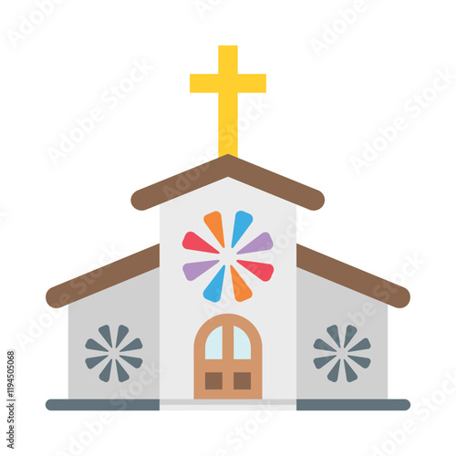 Minimalist Church Vector Icon