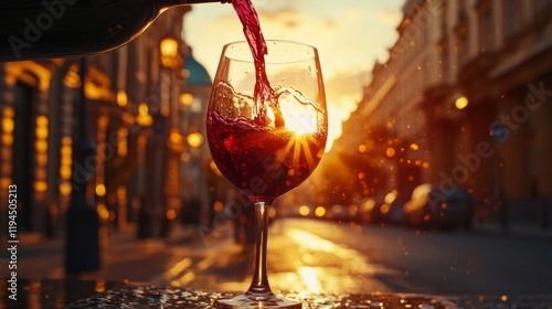 romantic toast with port wine in Porto Portugal in the evening in a restaurant . photo