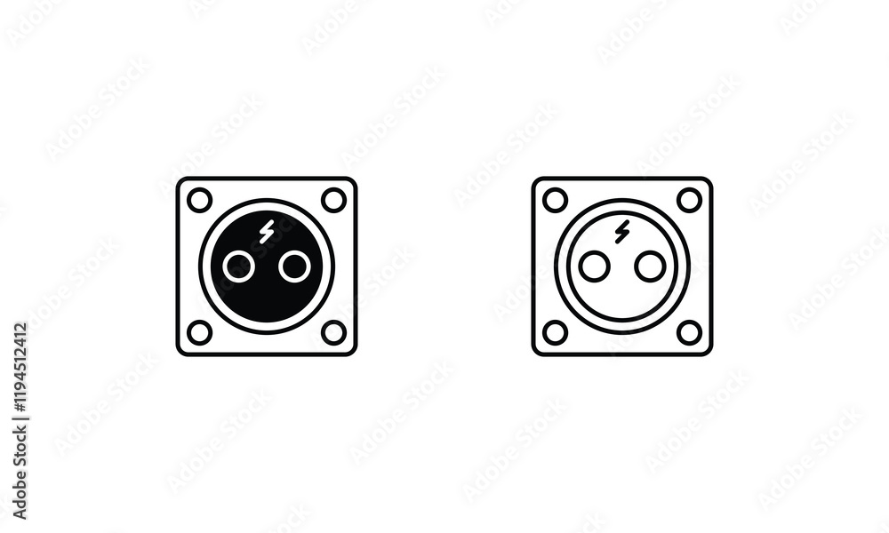 Socket icons set vector stock illustration Socket icons set vector stock illustration