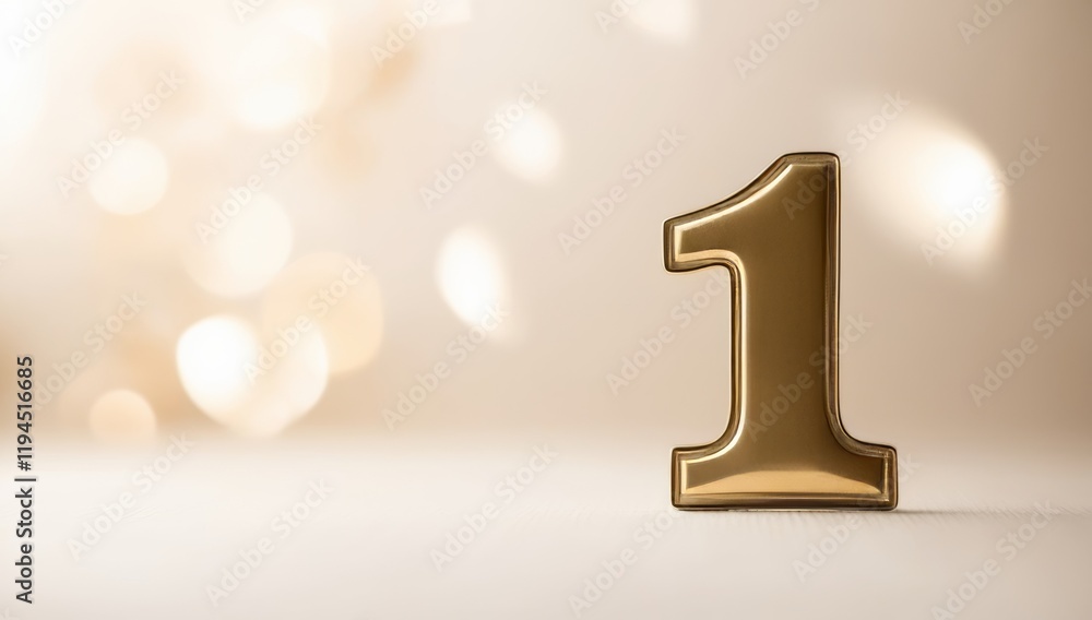 Gold glitter alphabet numbers 1 on bokeh background. Golden font number one. For decoration of birthday, wedding, anniversary, party, label, headline Gold glitter alphabet numbers 1 on bokeh background. Golden font number one. For decoration of birthday, wedding, anniversary, party, label, headline