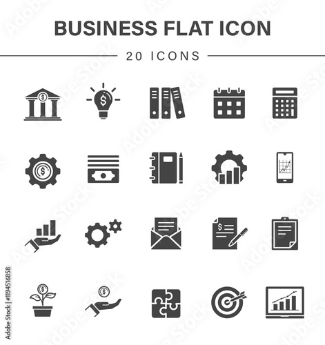 Business Flat Icons set