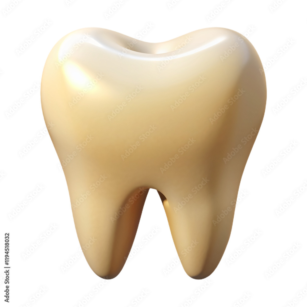 Glossy 3D Tooth Model for Dental and Health Illustration Use Glossy 3D Tooth Model for Dental and Health Illustration Use