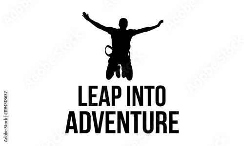 Bungee Jumping Vector Clipart Set with Adventure and Outdoor Themes