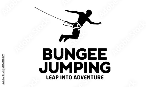Bungee Jumping Vector Clipart Set with Adventure and Outdoor Themes