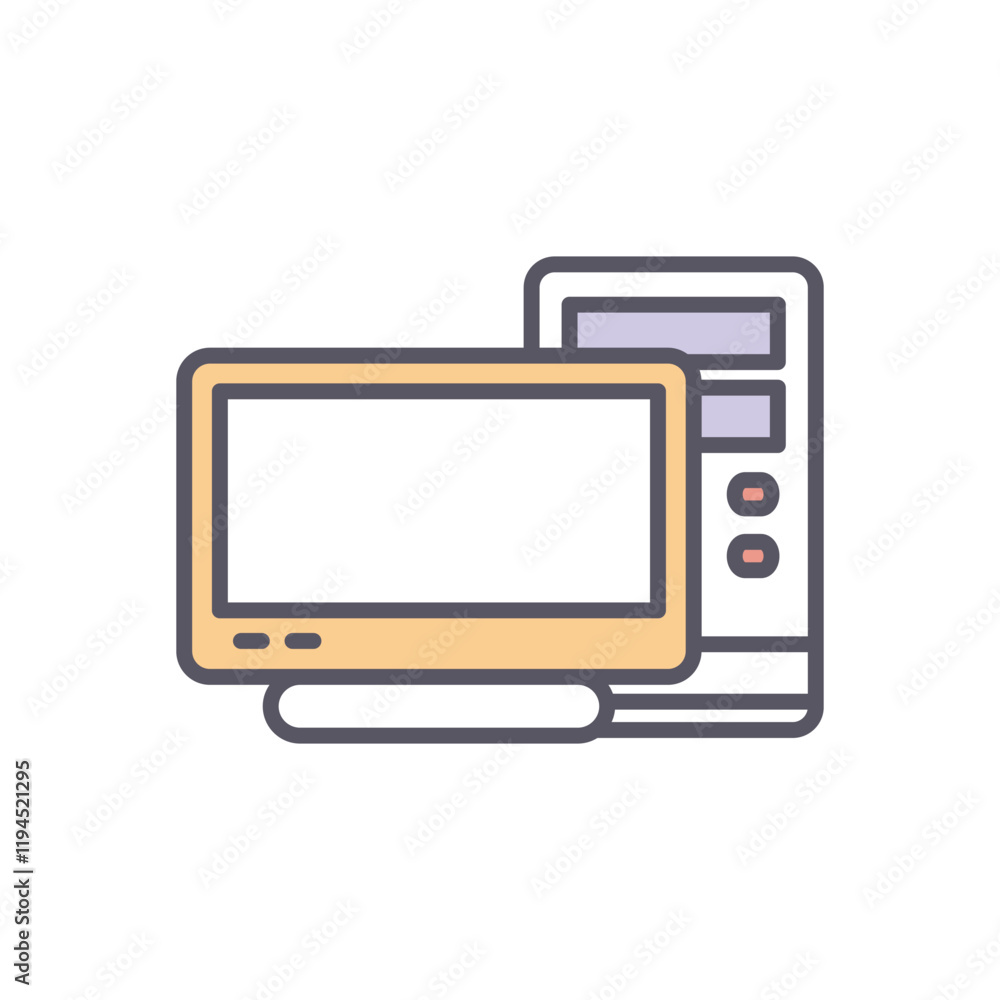 Desktop vector icon stock illustration Desktop vector icon stock illustration