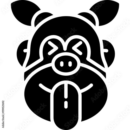 Tongue Out Ape Icon