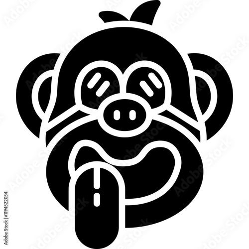 Tongue Out Ape Icon