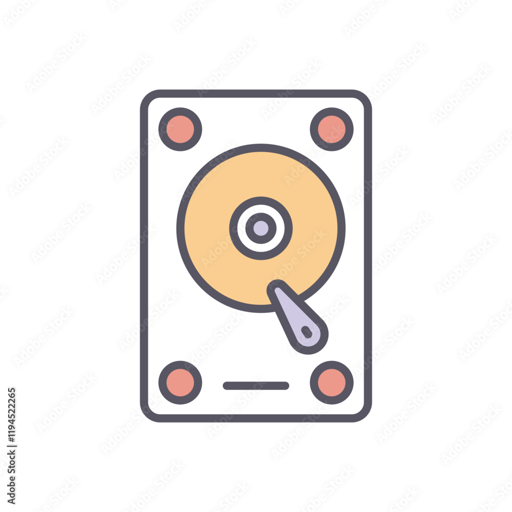 Hard Disk vector icon stock illustration Hard Disk vector icon stock illustration