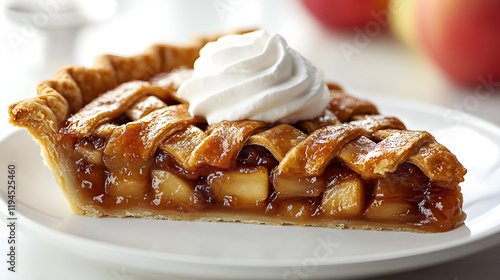 a plate of food with a slice of pie on it photo