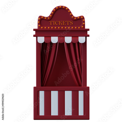 3D Illustration Ticket Booth