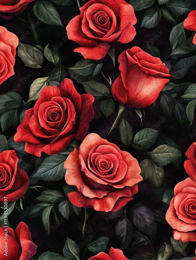 Obraz premium seamless background with roses
