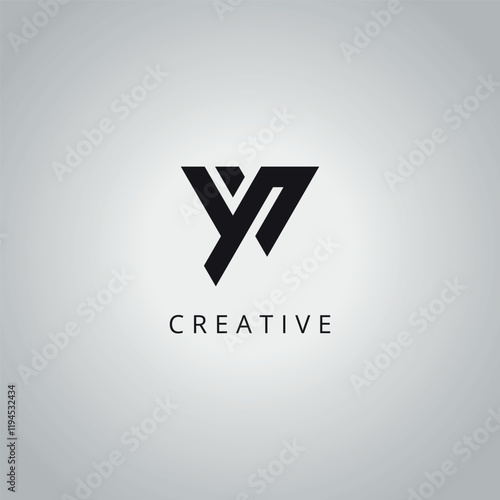 YW YV Modern Creative Alphabet Business Logo Design Vector Icon Template.