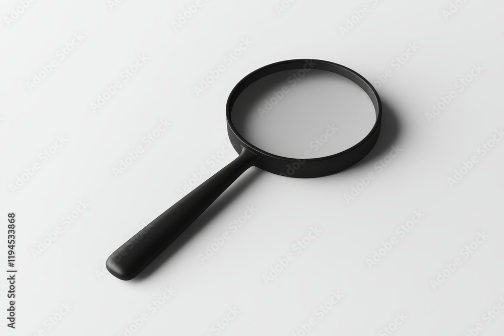 Black magnifying glass on white background. (1) Black magnifying glass on white background. (1)