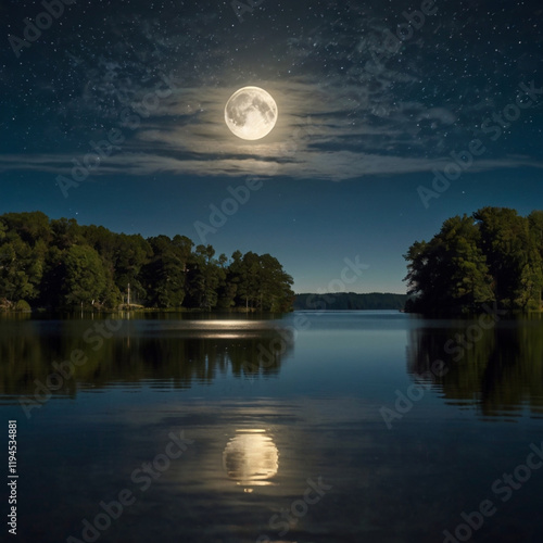 moon over water
