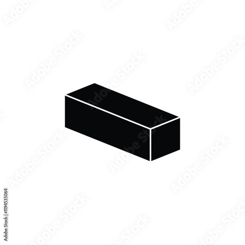 Geometric Cube Icon for Design and 3D Concepts