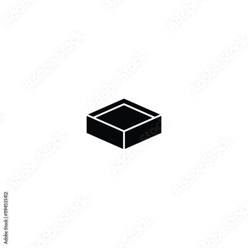 Geometric Cube Icon for Design and 3D Concepts