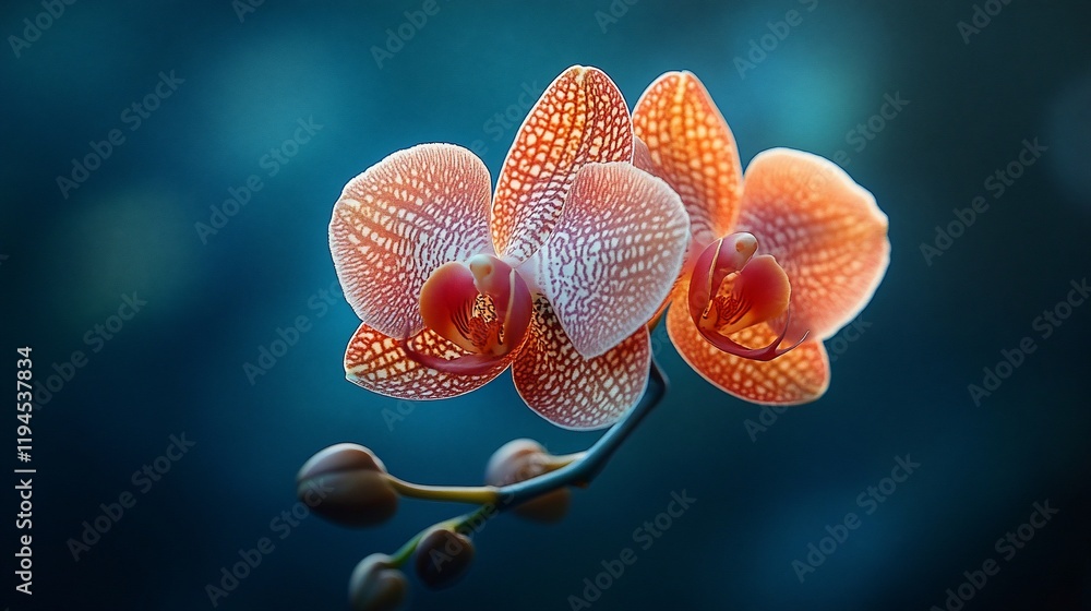 Stunning Orchids: A Close-Up of Two Exquisite Phalaenopsis Blooms Stunning Orchids: A Close-Up of Two Exquisite Phalaenopsis Blooms