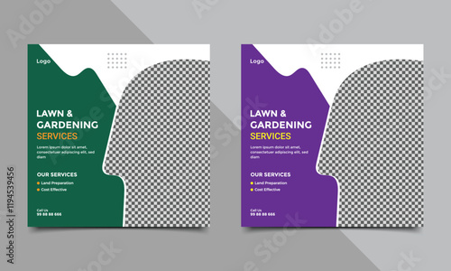 Lawn and Gardening service post design.