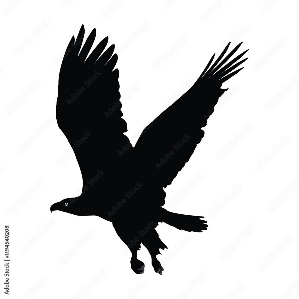 Powerful Silhouette of a Soaring Bird of Prey. Symbol of Eagle vector, Eagle Icon, Eagle Logo, Eagle Drawing.
Powerful Silhouette of a Soaring Bird of Prey. Symbol of Eagle vector, Eagle Icon, Eagle Logo, Eagle Drawing.
