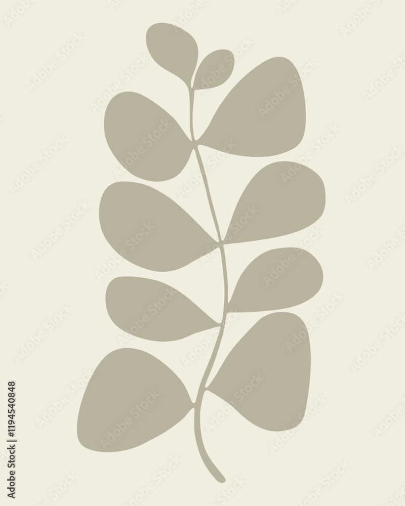 Fototapeta premium classic green nature leaf silhouette vector art
