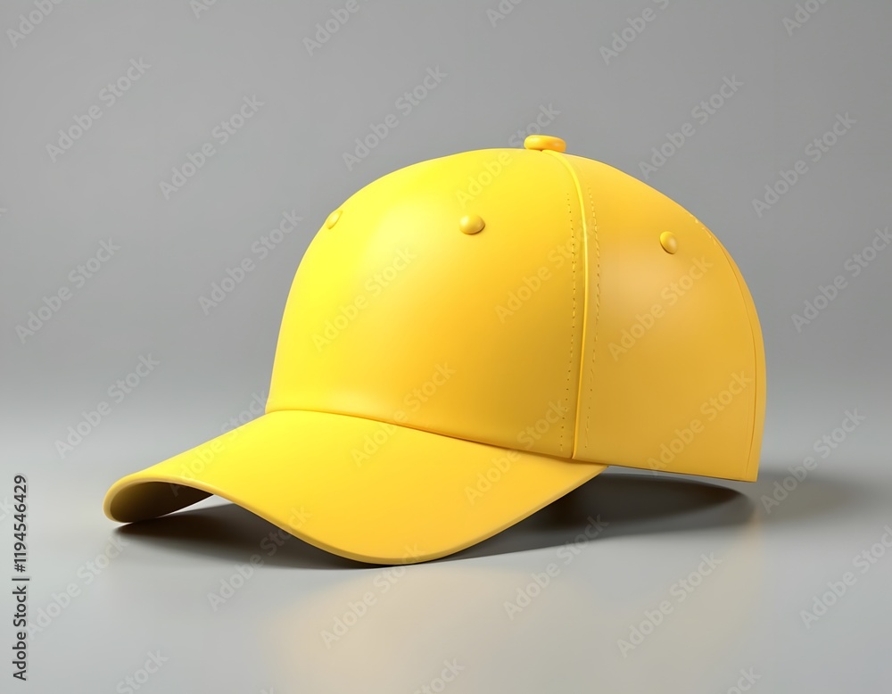 Fototapeta premium Stylish Yellow Baseball Cap Classic Design