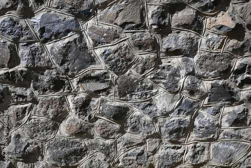 Obraz na płótnie Rustic Stone Wall Texture w salonie