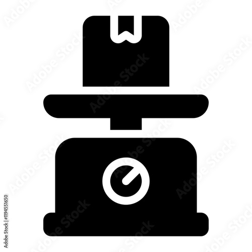 weigh scale glyph icon