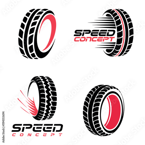 creative tire logo, tire store logo design vector illustration car tire simple icons
