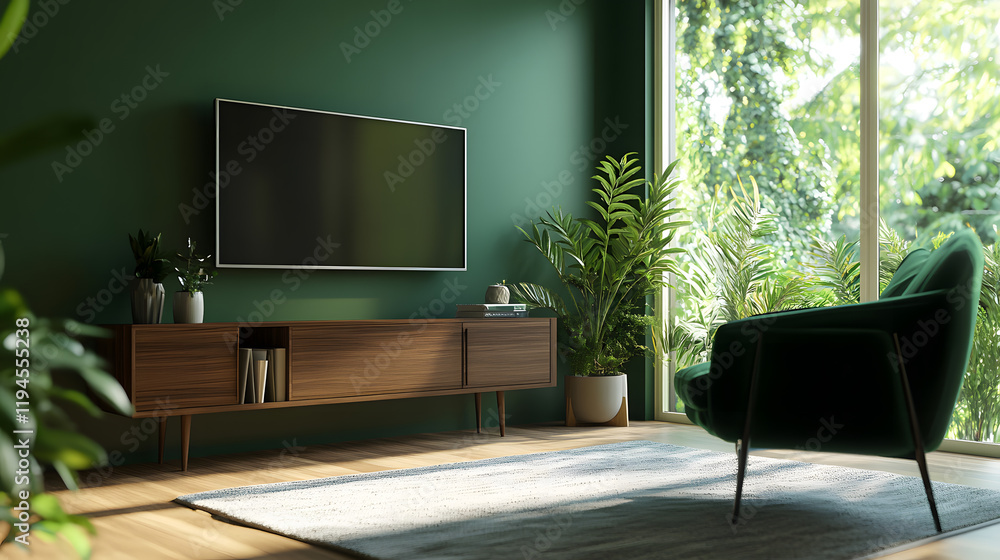 Modern room with curved walls, contemporary furniture, and ample light. Modern room with curved walls, contemporary furniture, and ample light.