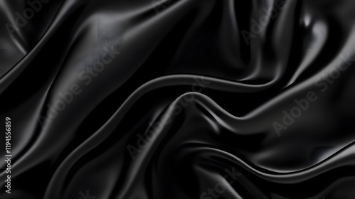 Wallpaper Mural Luxurious Black Silk Fabric Drapes Elegantly Torontodigital.ca